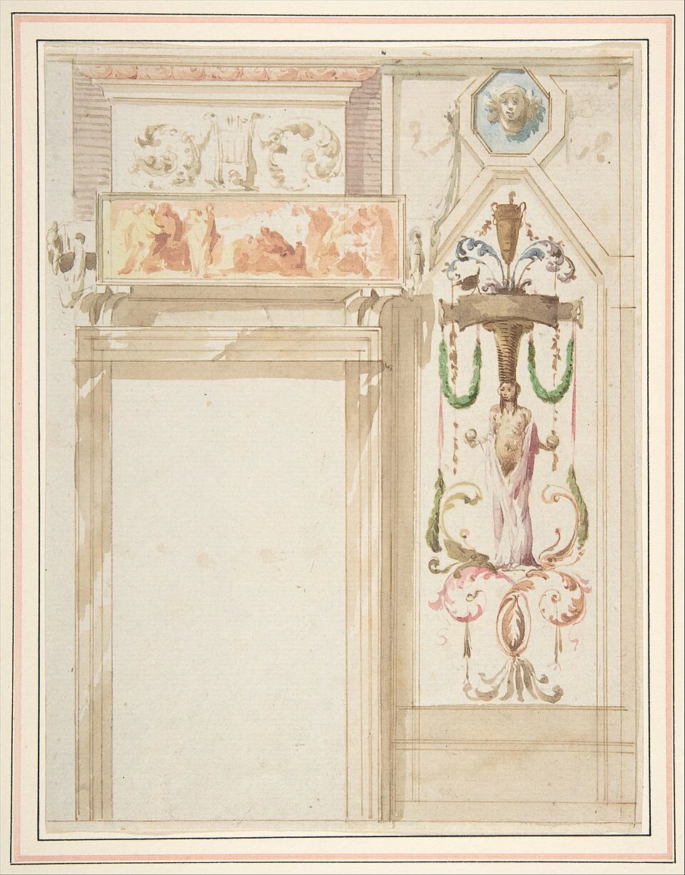 Progetto per una parete decorata con grottesche - Metropolitan Museum of Art, New York 1